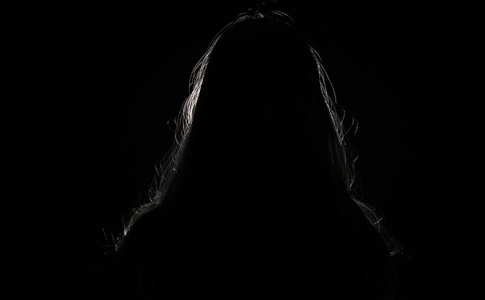 A person in silhouette
